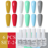 6pcs 8ml Gel Nail Polish Set - HEMA & TPO FREE (6S-ZH01~~ZH56)