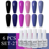 6pcs 8ml Gel Nail Polish Set - HEMA & TPO FREE (6S-ZH01~~ZH56)