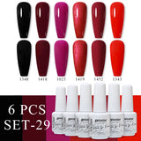 6pcs 8ml Gel Nail Polish Set - HEMA & TPO FREE (6S-ZH01~~ZH56)