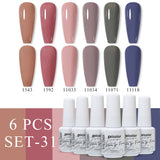 6pcs 8ml Gel Nail Polish Set - HEMA & TPO FREE (6S-ZH01~~ZH56)