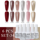 6pcs 8ml Gel Nail Polish Set - HEMA & TPO FREE (6S-ZH01~~ZH56)