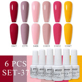 6pcs 8ml Gel Nail Polish Set - HEMA & TPO FREE (6S-ZH01~~ZH56)