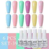 6pcs 8ml Gel Nail Polish Set - HEMA & TPO FREE (6S-ZH01~~ZH56)