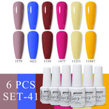 6pcs 8ml Gel Nail Polish Set - HEMA & TPO FREE (6S-ZH01~~ZH56)