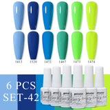 6pcs 8ml Gel Nail Polish Set - HEMA & TPO FREE (6S-ZH01~~ZH56)