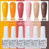 6pcs 8ml Gel Nail Polish Set - HEMA & TPO FREE (6S-ZH01~~ZH56)