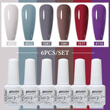 6pcs 8ml Gel Nail Polish Set - HEMA & TPO FREE (6S-ZH01~~ZH56)