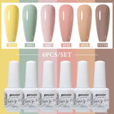 6pcs 8ml Gel Nail Polish Set - HEMA & TPO FREE (6S-ZH01~~ZH56)