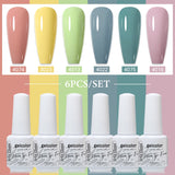 6pcs 8ml Gel Nail Polish Set - HEMA & TPO FREE (6S-ZH01~~ZH56)