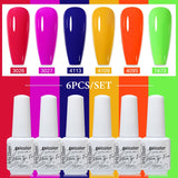 6pcs 8ml Gel Nail Polish Set - HEMA & TPO FREE (6S-ZH01~~ZH56)