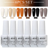 6pcs 8ml Gel Nail Polish Set - HEMA & TPO FREE (6S-ZH57~~ZH71)