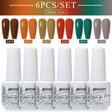 6pcs 8ml Gel Nail Polish Set - HEMA & TPO FREE (6S-ZH57~~ZH71)
