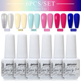 6pcs 8ml Gel Nail Polish Set - HEMA & TPO FREE (6S-ZH57~~ZH71)