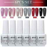 6pcs 8ml Gel Nail Polish Set - HEMA & TPO FREE (6S-ZH57~~ZH71)
