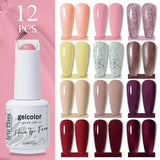 12pcs 15ml Color Gel Nail Polish (12B-ACZBZH01~~ACZBZH24)