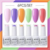6pcs 15ml Color Gel Nail Polish (6B-ACZBZH01~~ACZBZH43)