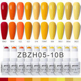 10pcs 15ml Color Gel Nail Polish (10B-ACZBZH01~~ACZBZH10)