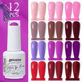 12pcs 15ml Color Gel Nail Polish (12B-ACZBZH01~~ACZBZH24)