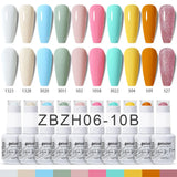 10pcs 15ml Color Gel Nail Polish (10B-ACZBZH01~~ACZBZH10)