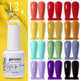 12pcs 15ml Color Gel Nail Polish (12B-ACZBZH01~~ACZBZH24)
