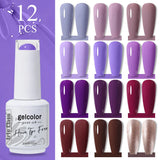 12pcs 15ml Color Gel Nail Polish (12B-ACZBZH01~~ACZBZH24)