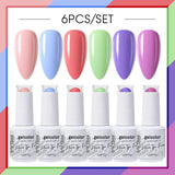 6pcs 15ml Color Gel Nail Polish (6B-ACZBZH01~~ACZBZH43)