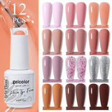 12pcs 15ml Color Gel Nail Polish (12B-ACZBZH01~~ACZBZH24)