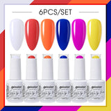 6pcs 15ml Color Gel Nail Polish (6B-ACZBZH01~~ACZBZH43)