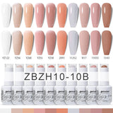 10pcs 15ml Color Gel Nail Polish (10B-ACZBZH01~~ACZBZH10)