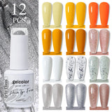 12pcs 15ml Color Gel Nail Polish (12B-ACZBZH01~~ACZBZH24)
