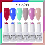6pcs 15ml Color Gel Nail Polish (6B-ACZBZH01~~ACZBZH43)