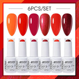 6pcs 15ml Color Gel Nail Polish (6B-ACZBZH01~~ACZBZH43)