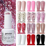 12pcs 15ml Color Gel Nail Polish (12B-ACZBZH01~~ACZBZH24)