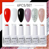 6pcs 15ml Color Gel Nail Polish (6B-ACZBZH01~~ACZBZH43)