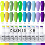 10pcs 15ml Color Gel Nail Polish (10B-ACZBZH11~~ACZBZH30)