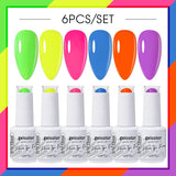 6pcs 15ml Color Gel Nail Polish (6B-ACZBZH01~~ACZBZH43)
