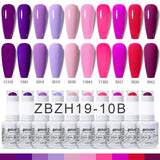 10pcs 15ml Color Gel Nail Polish (10B-ACZBZH11~~ACZBZH30)