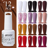 12pcs 15ml Color Gel Nail Polish (12B-ACZBZH01~~ACZBZH24)