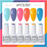 6pcs 15ml Color Gel Nail Polish (6B-ACZBZH01~~ACZBZH43)