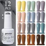 12pcs 15ml Color Gel Nail Polish (12B-ACZBZH01~~ACZBZH24)