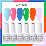 6pcs 15ml Color Gel Nail Polish (6B-ACZBZH01~~ACZBZH43)