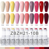 10pcs 15ml Color Gel Nail Polish (10B-ACZBZH11~~ACZBZH30)