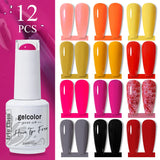 12pcs 15ml Color Gel Nail Polish (12B-ACZBZH01~~ACZBZH24)