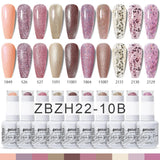 10pcs 15ml Color Gel Nail Polish (10B-ACZBZH11~~ACZBZH30)