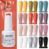 12pcs 15ml Color Gel Nail Polish (12B-ACZBZH01~~ACZBZH24)