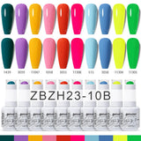 10pcs 15ml Color Gel Nail Polish (10B-ACZBZH11~~ACZBZH30)