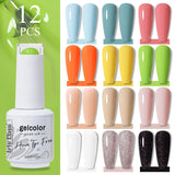 12pcs 15ml Color Gel Nail Polish (12B-ACZBZH01~~ACZBZH24)