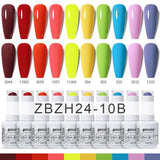 10pcs 15ml Color Gel Nail Polish (10B-ACZBZH11~~ACZBZH30)
