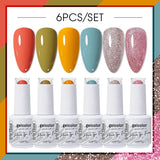 6pcs 15ml Color Gel Nail Polish (6B-ACZBZH01~~ACZBZH43)