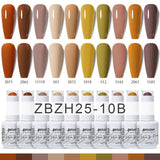 10pcs 15ml Color Gel Nail Polish (10B-ACZBZH11~~ACZBZH30)